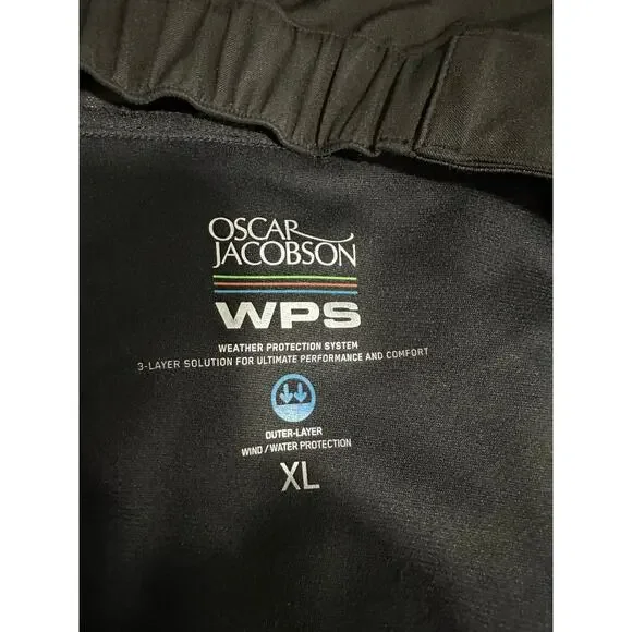 Oscar Jacobson WPS Golf Rain Pants Black Windbreaker Rain Protection Size XL - Picture 3 of 12